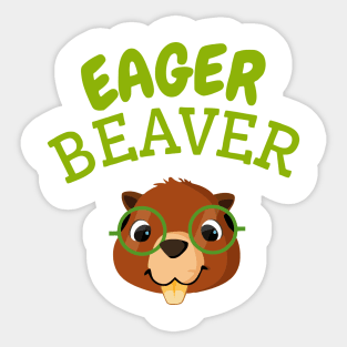 Eager Beaver Sticker